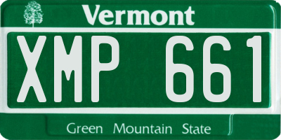 VT license plate XMP661