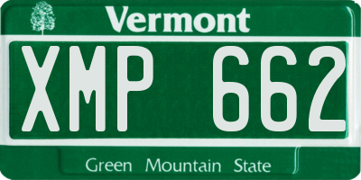 VT license plate XMP662