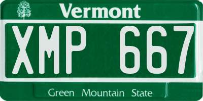 VT license plate XMP667