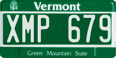 VT license plate XMP679
