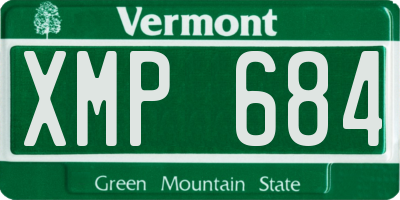 VT license plate XMP684
