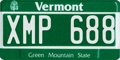 VT license plate XMP688