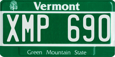 VT license plate XMP690