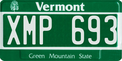 VT license plate XMP693
