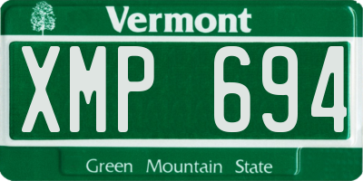 VT license plate XMP694
