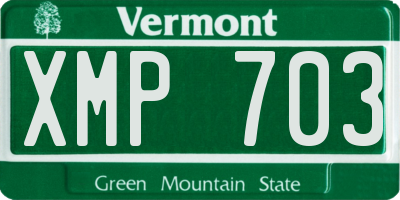 VT license plate XMP703