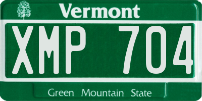 VT license plate XMP704