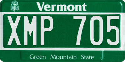 VT license plate XMP705