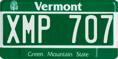 VT license plate XMP707