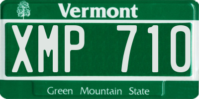 VT license plate XMP710