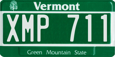VT license plate XMP711