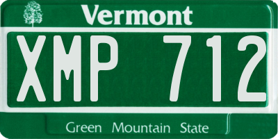 VT license plate XMP712
