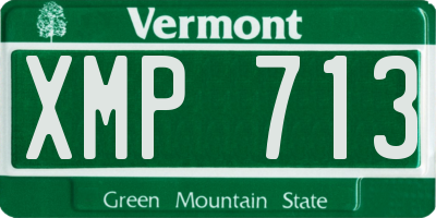 VT license plate XMP713