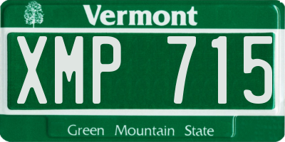 VT license plate XMP715
