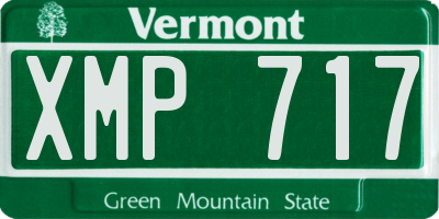 VT license plate XMP717