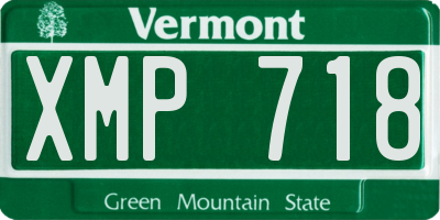 VT license plate XMP718