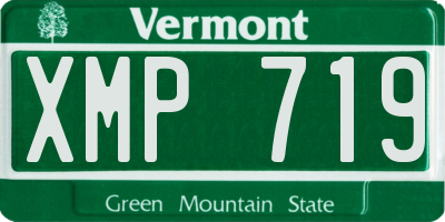 VT license plate XMP719