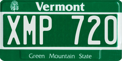VT license plate XMP720