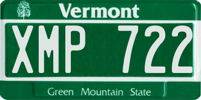 VT license plate XMP722