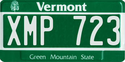 VT license plate XMP723
