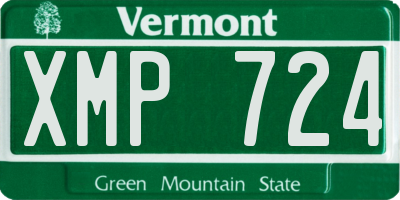 VT license plate XMP724