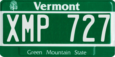 VT license plate XMP727