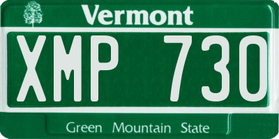 VT license plate XMP730