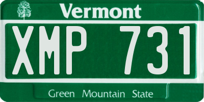 VT license plate XMP731