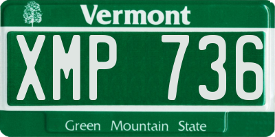 VT license plate XMP736
