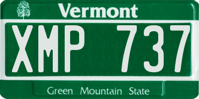 VT license plate XMP737