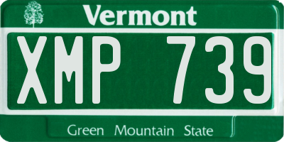 VT license plate XMP739