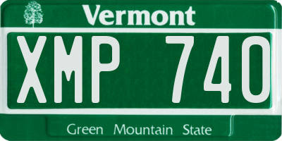 VT license plate XMP740