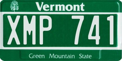 VT license plate XMP741