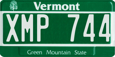 VT license plate XMP744