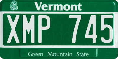 VT license plate XMP745