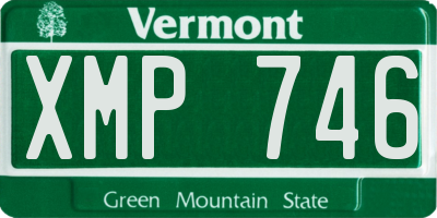 VT license plate XMP746