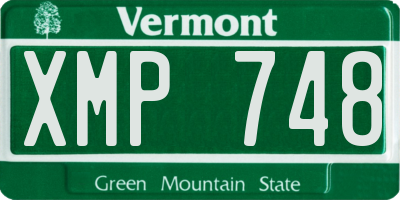 VT license plate XMP748