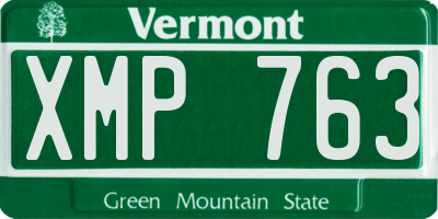 VT license plate XMP763