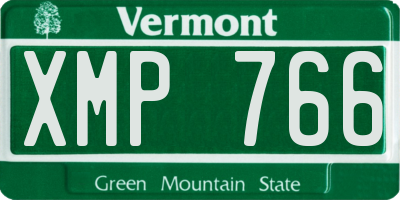 VT license plate XMP766