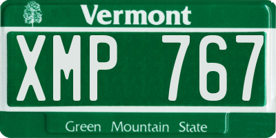 VT license plate XMP767