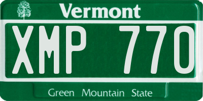 VT license plate XMP770