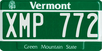 VT license plate XMP772