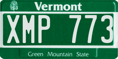 VT license plate XMP773