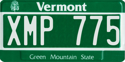 VT license plate XMP775