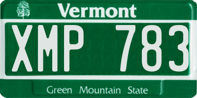VT license plate XMP783