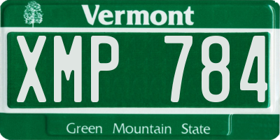 VT license plate XMP784