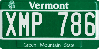 VT license plate XMP786