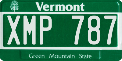 VT license plate XMP787