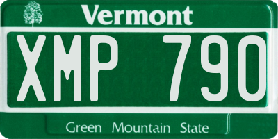 VT license plate XMP790