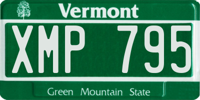 VT license plate XMP795